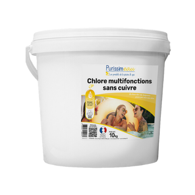 Chlore multifonctions sans cuivre 500g