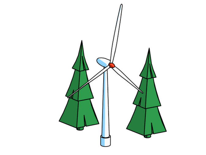 Illustration of windmill