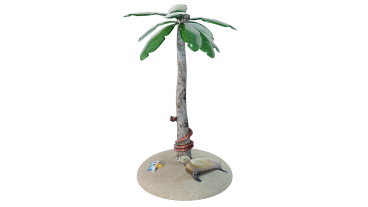 Petite île palmier