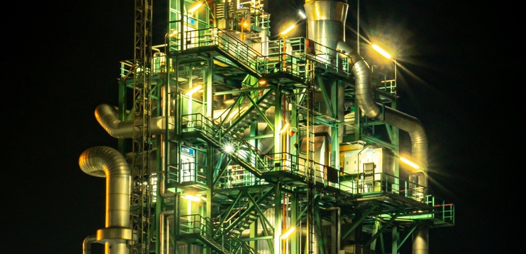 Illustration of an oil platform