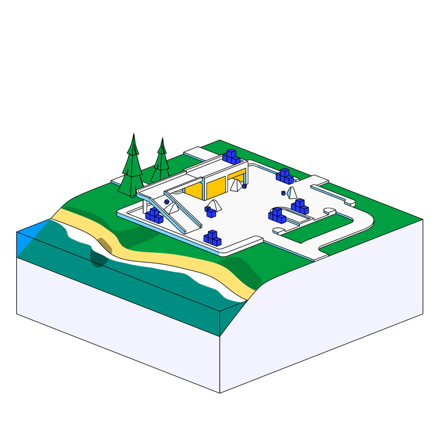 Illustration of a logistic platform