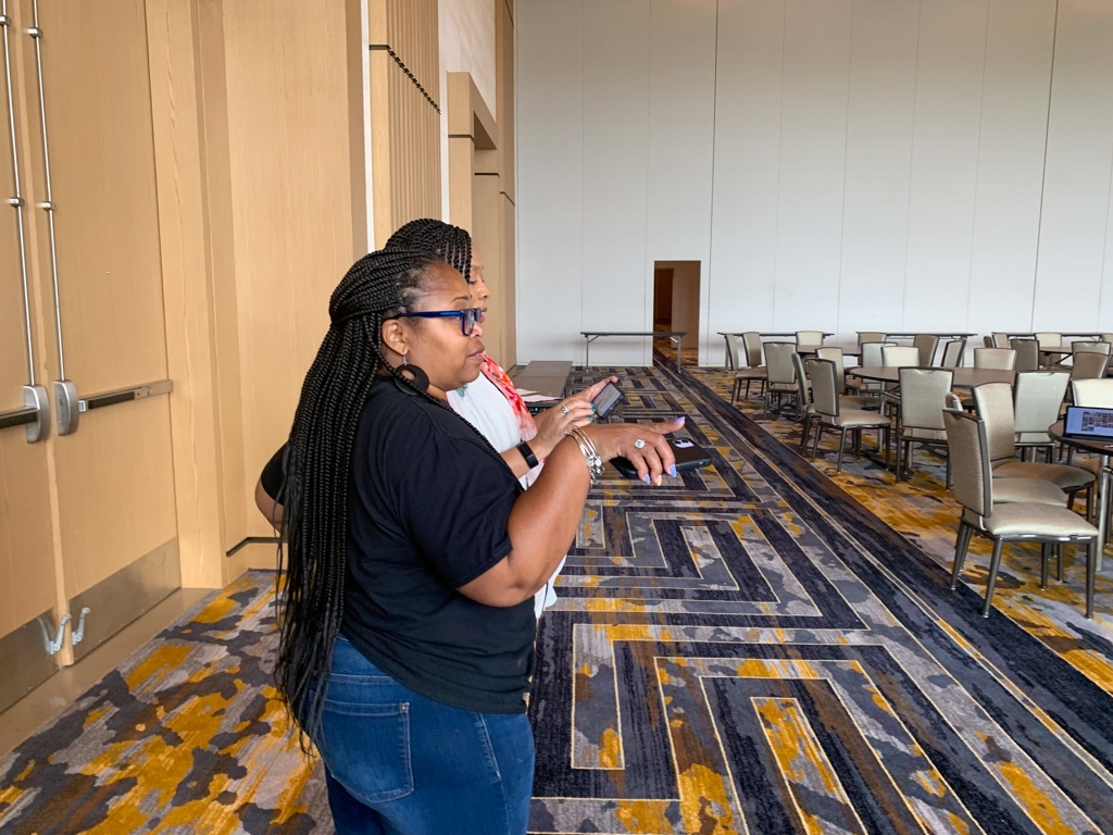 Monica in MGM Grand Ballroom.