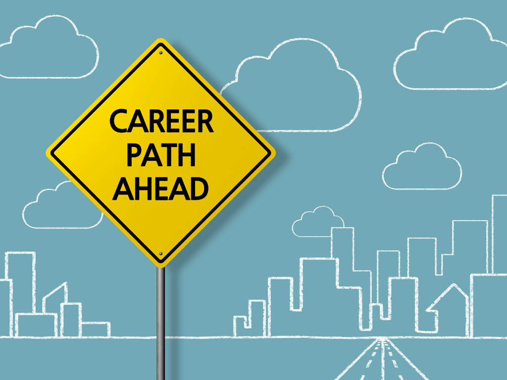 career path ahead signboard