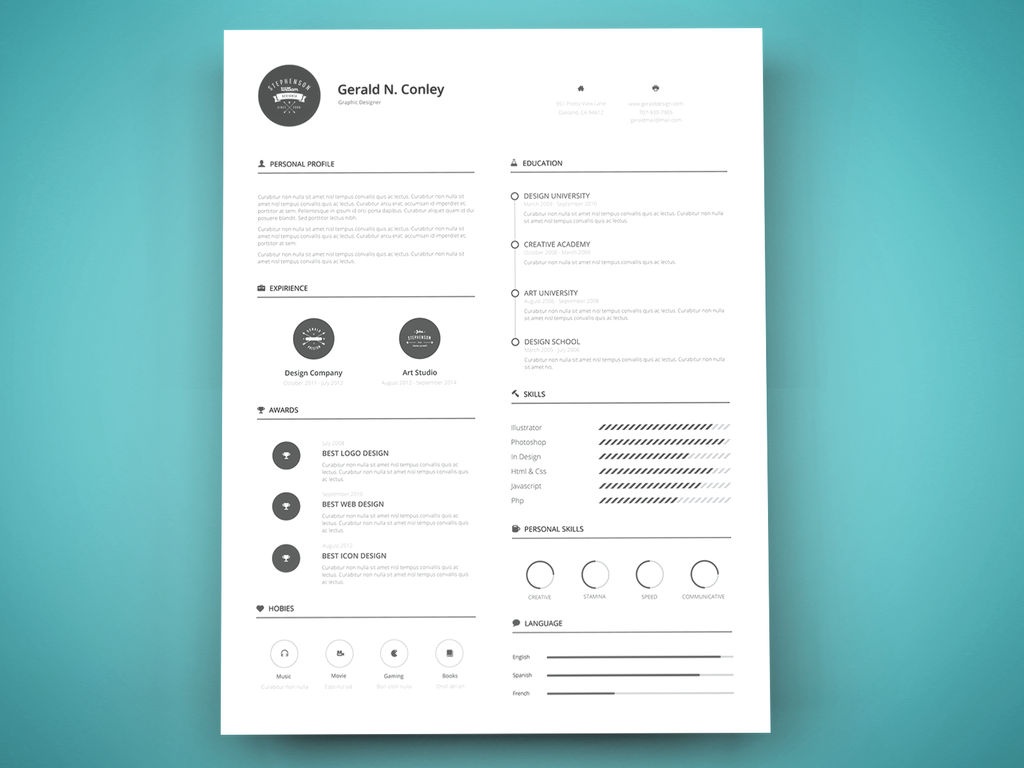 Contoh template resume technician