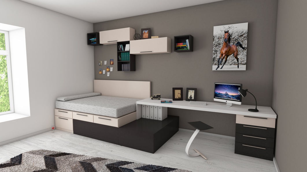 multifunctional and minimalistic bedroom design