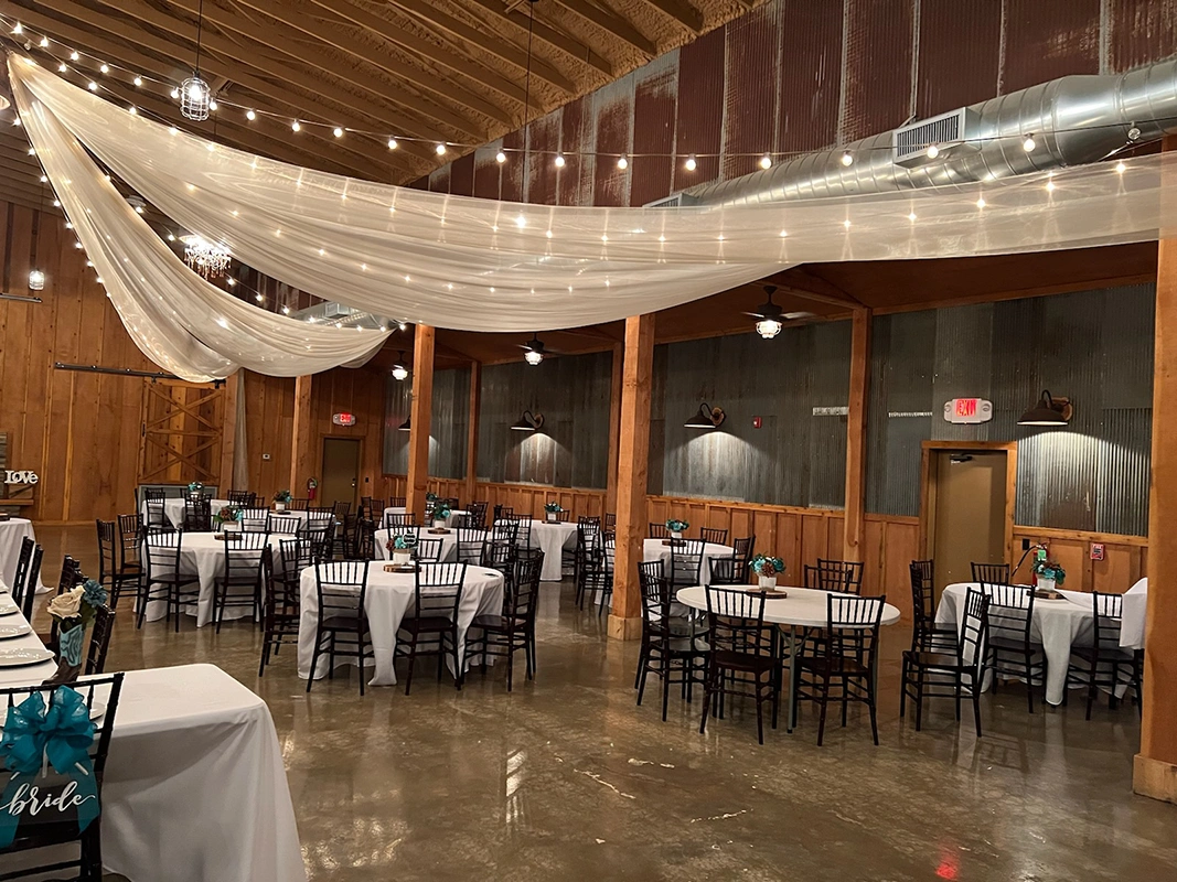 Really nice venue with the cookies on the tables