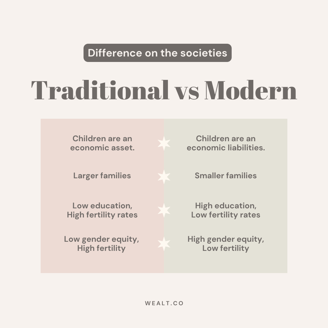 Traditional vs modern societies