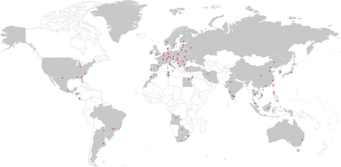 Komax Services-World Map