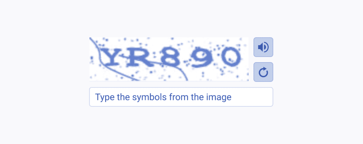 Ilustrasi captcha website atau situs internet.