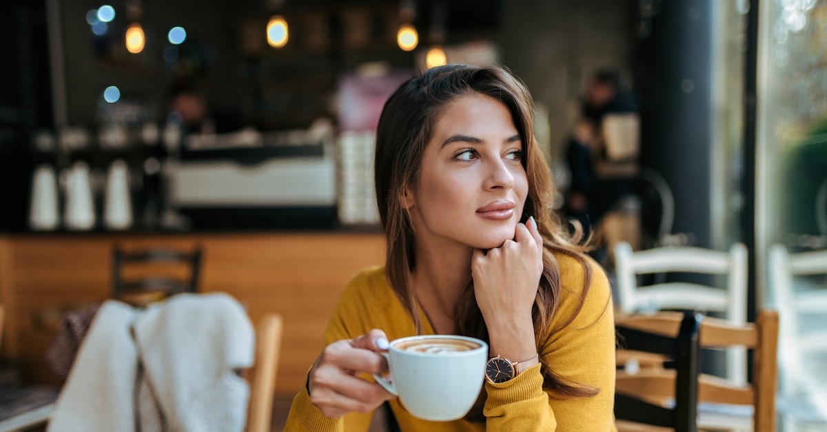 woman at coffee shop