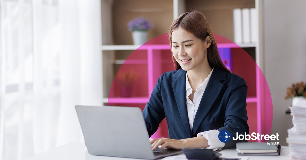 A woman browsing the internet