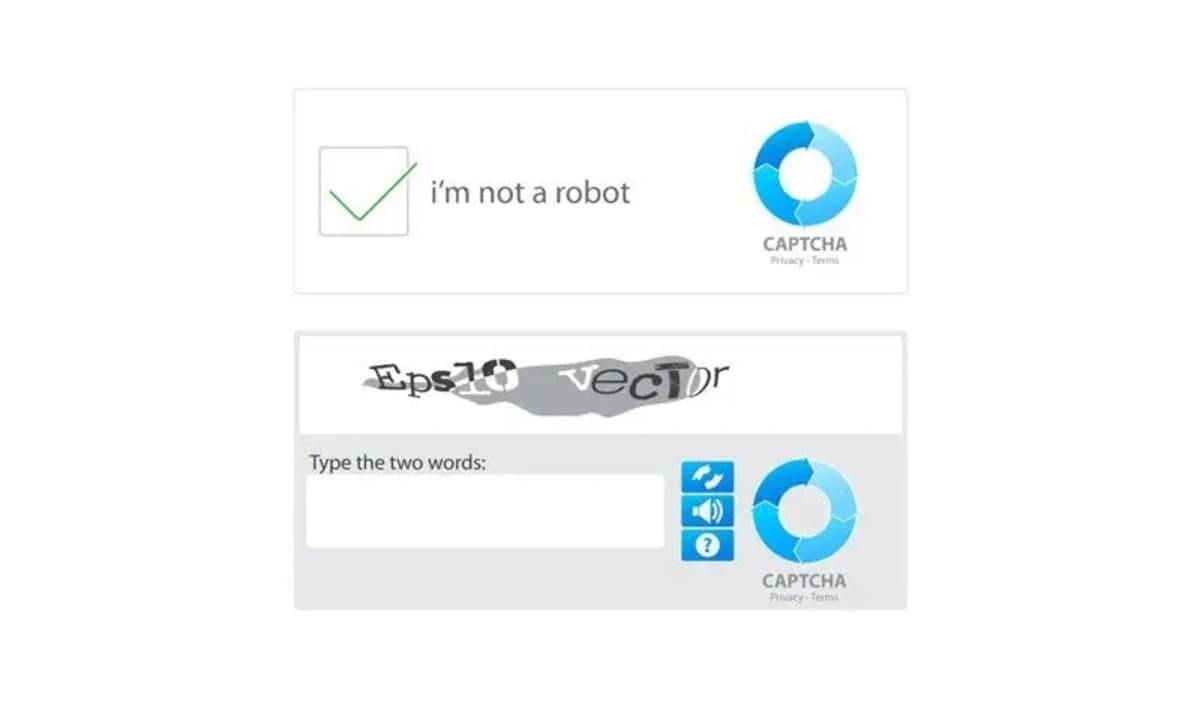 Contoh captcha sebuah website atau situs.