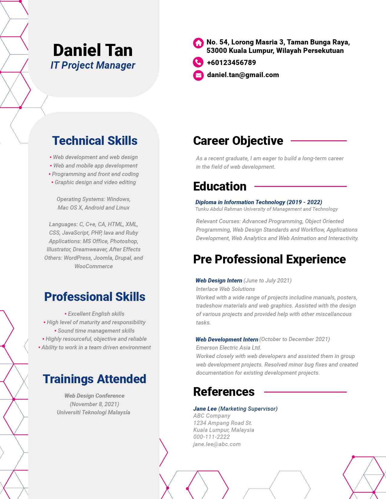 Resume career objective sample