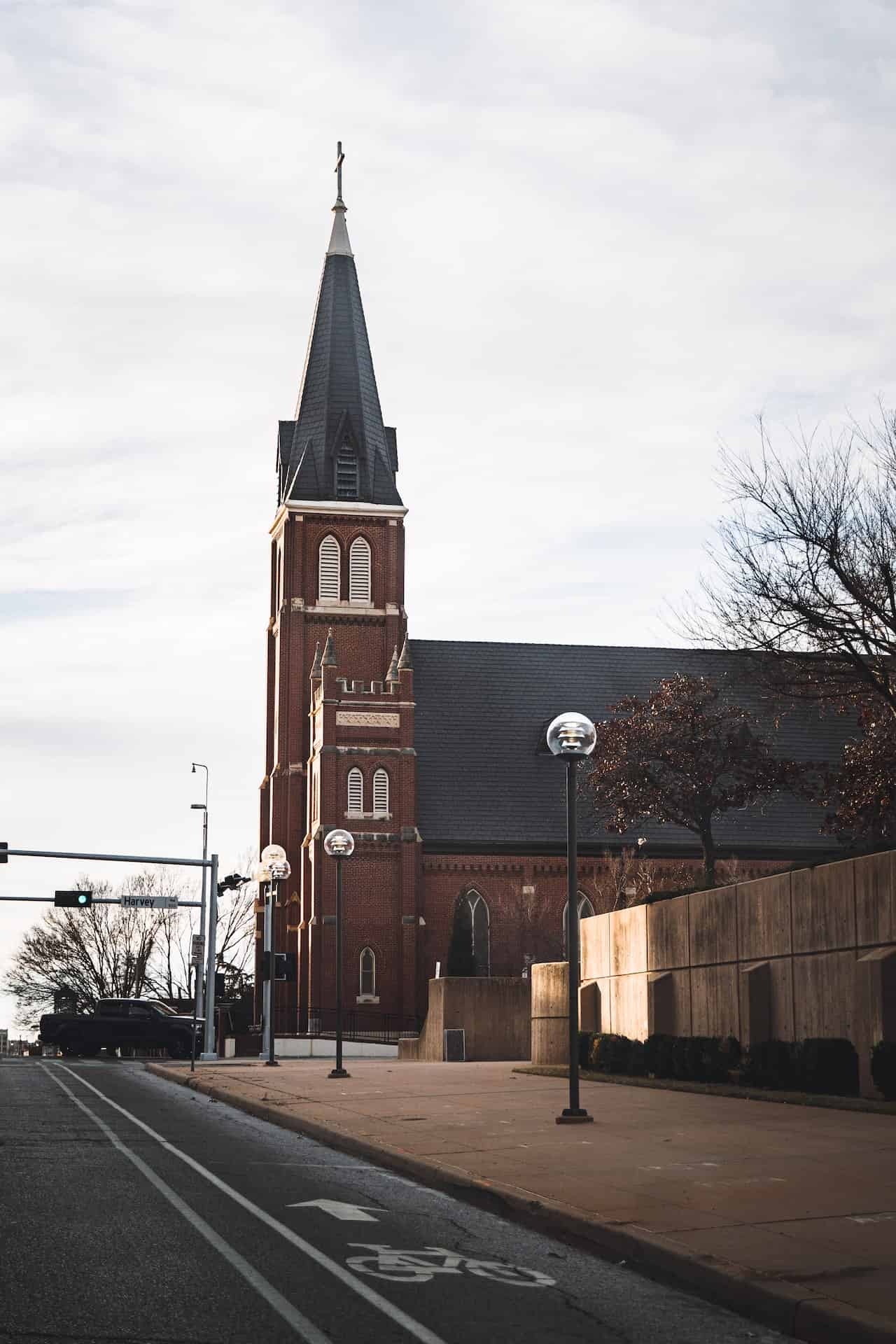 A street in downtown Oklahoma City