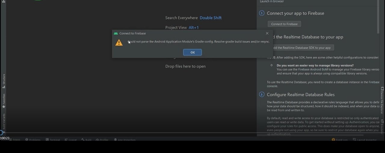 Could not parse the android application Module's Gradle config