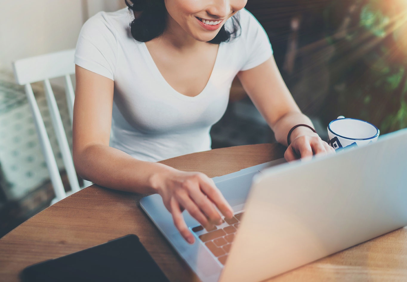 woman looking at list of careers