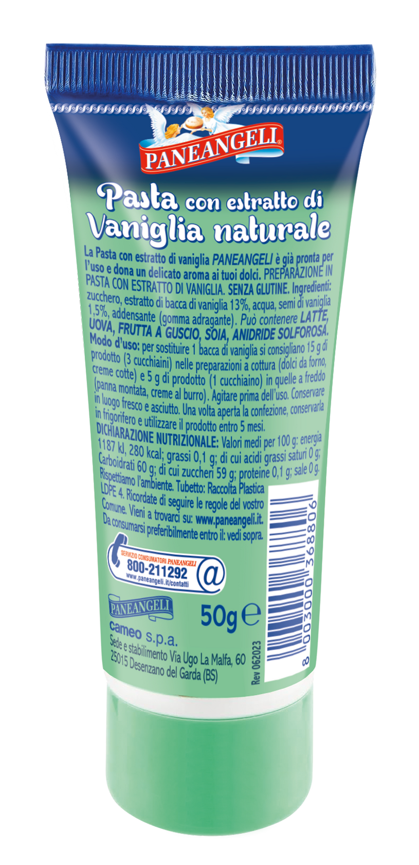 Pasta con estratto di Vaniglia naturale
