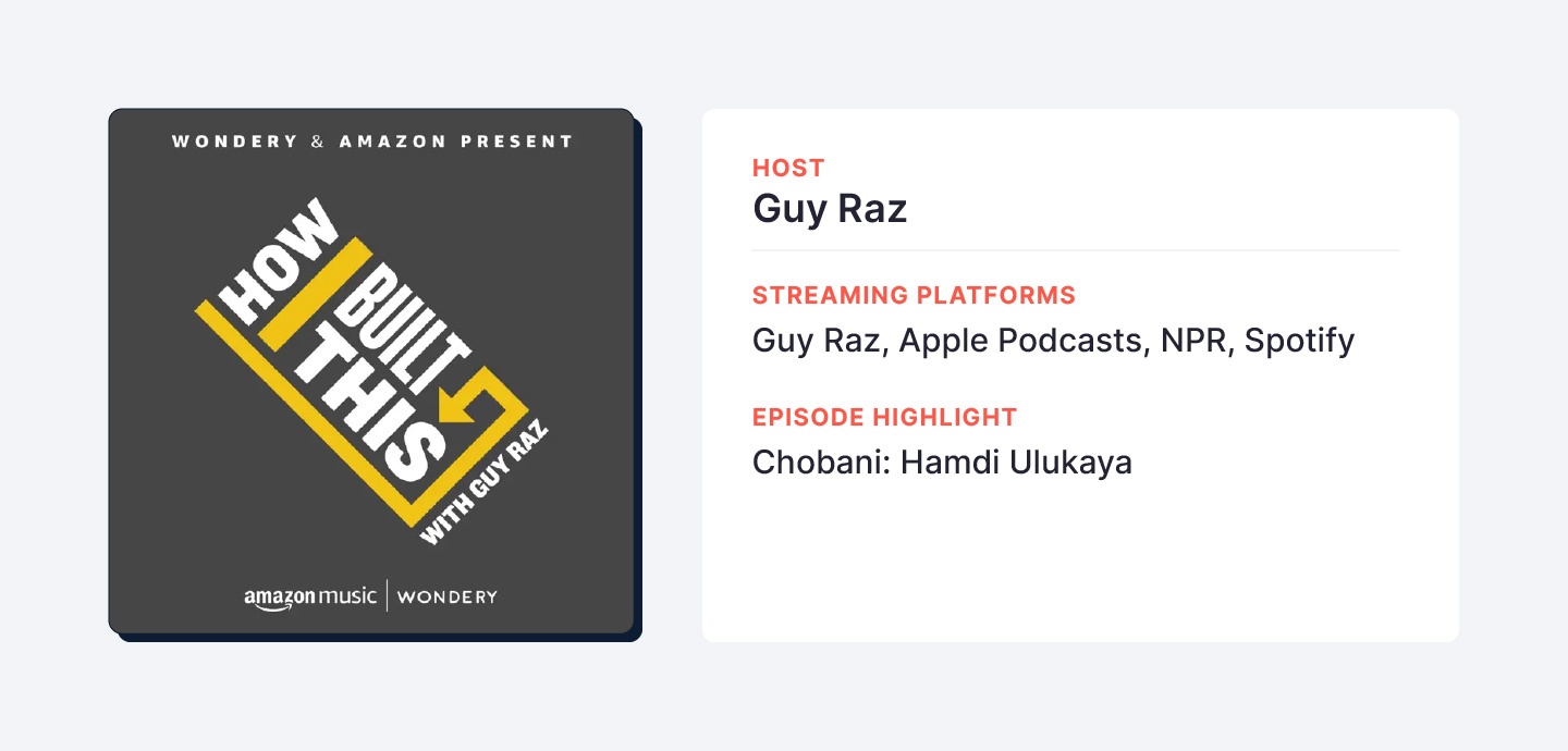 'How I Built This' is hosted by Guy Raz, a journalist and independent producer for NPR.