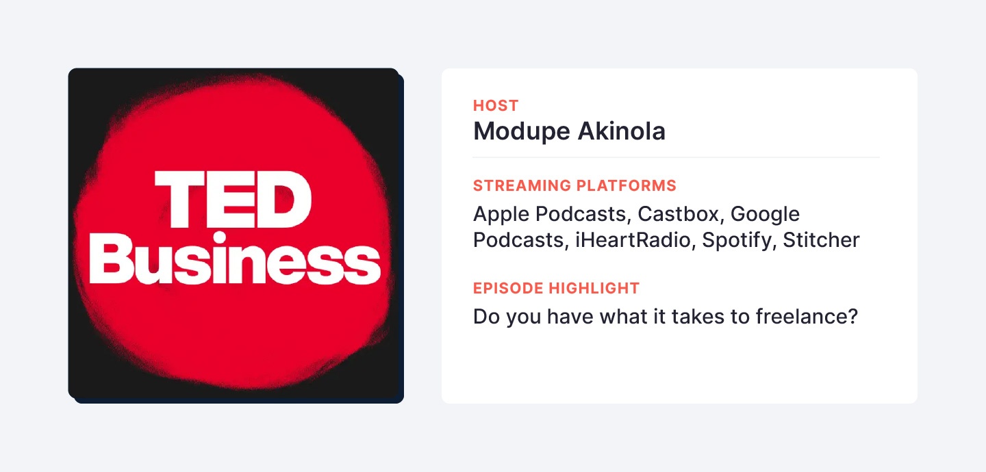 'Ted Business' is hosted by Modupe Akinola, a business professor and social psychologist.