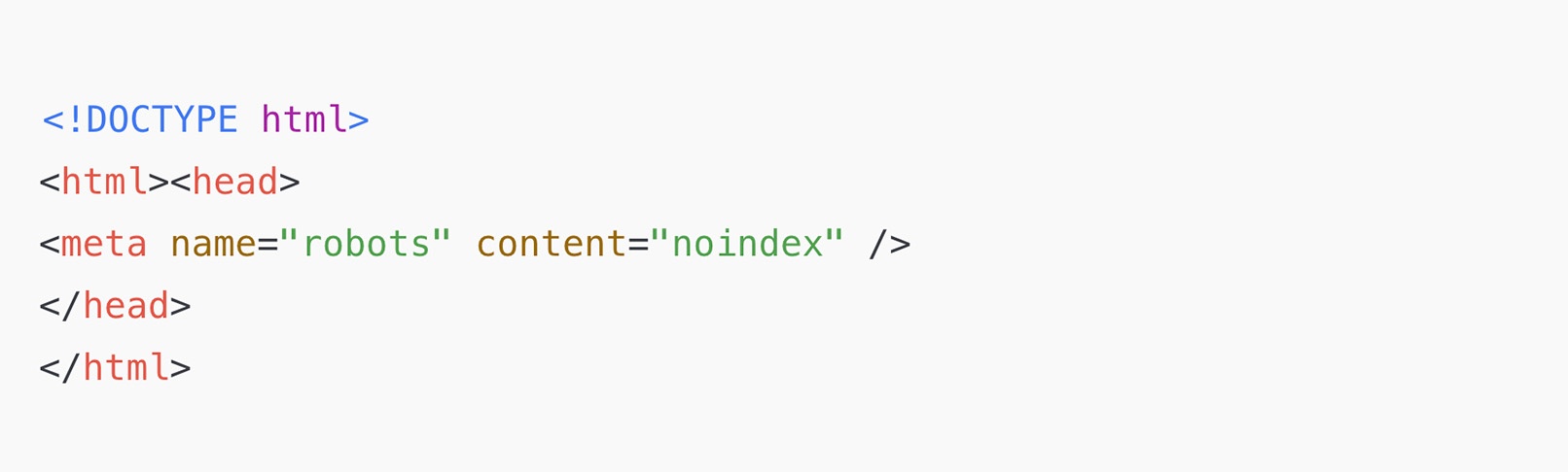 code html noindex 