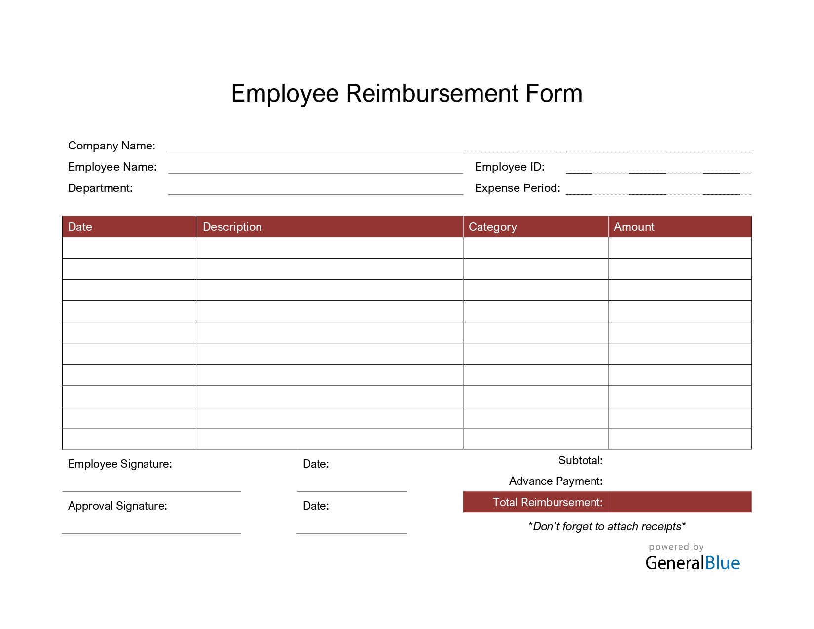 Contoh form reimburse perjalanan dinas dan operasional bisnis.