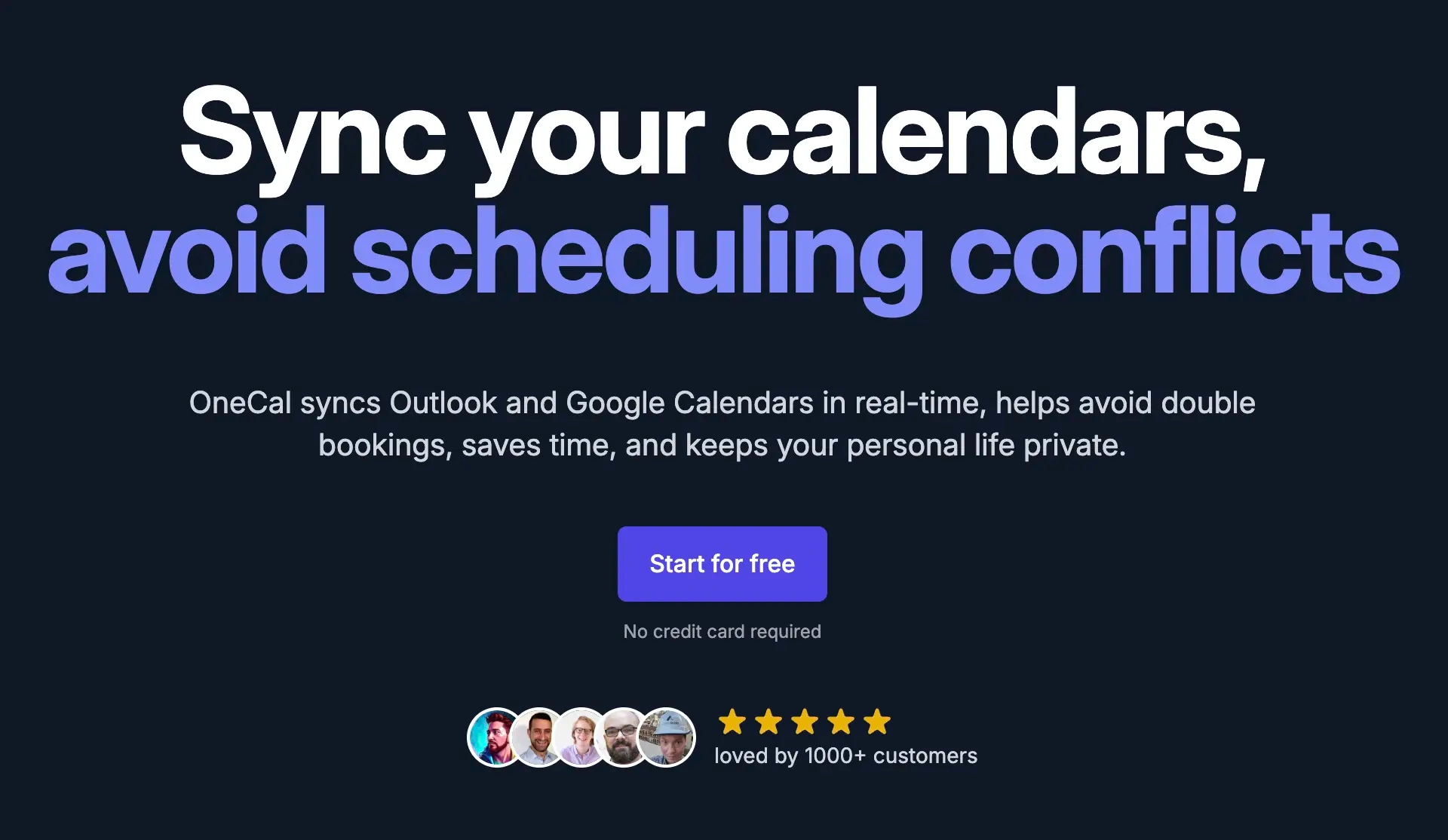 OneCal Scheduling Calendar Tool