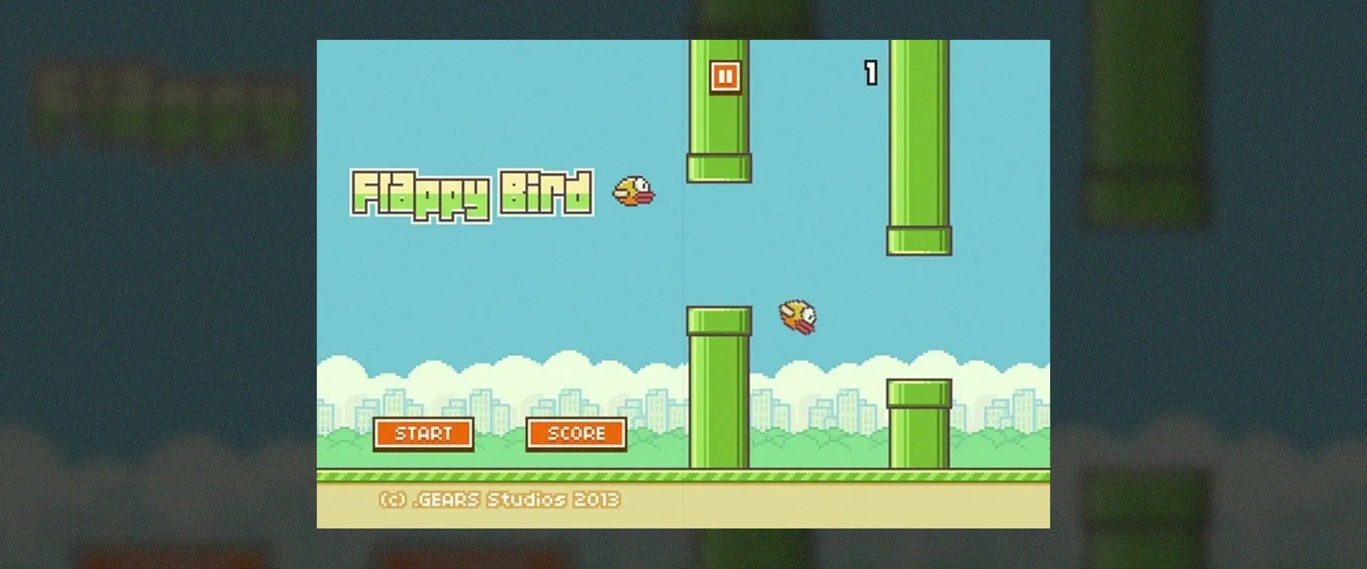 Imagem daversão para tablet do flappy bird original pela empresa .gears