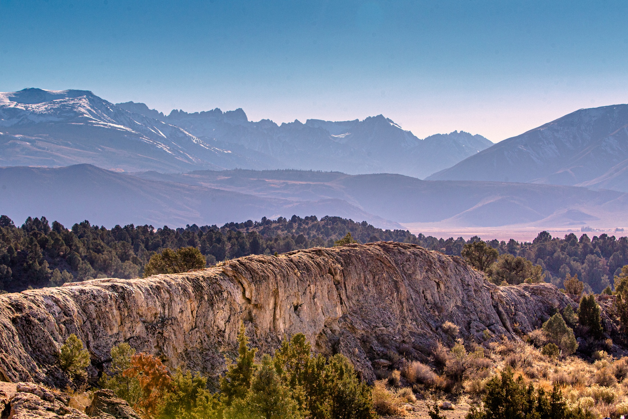 A Rock Ridge and the Sierras