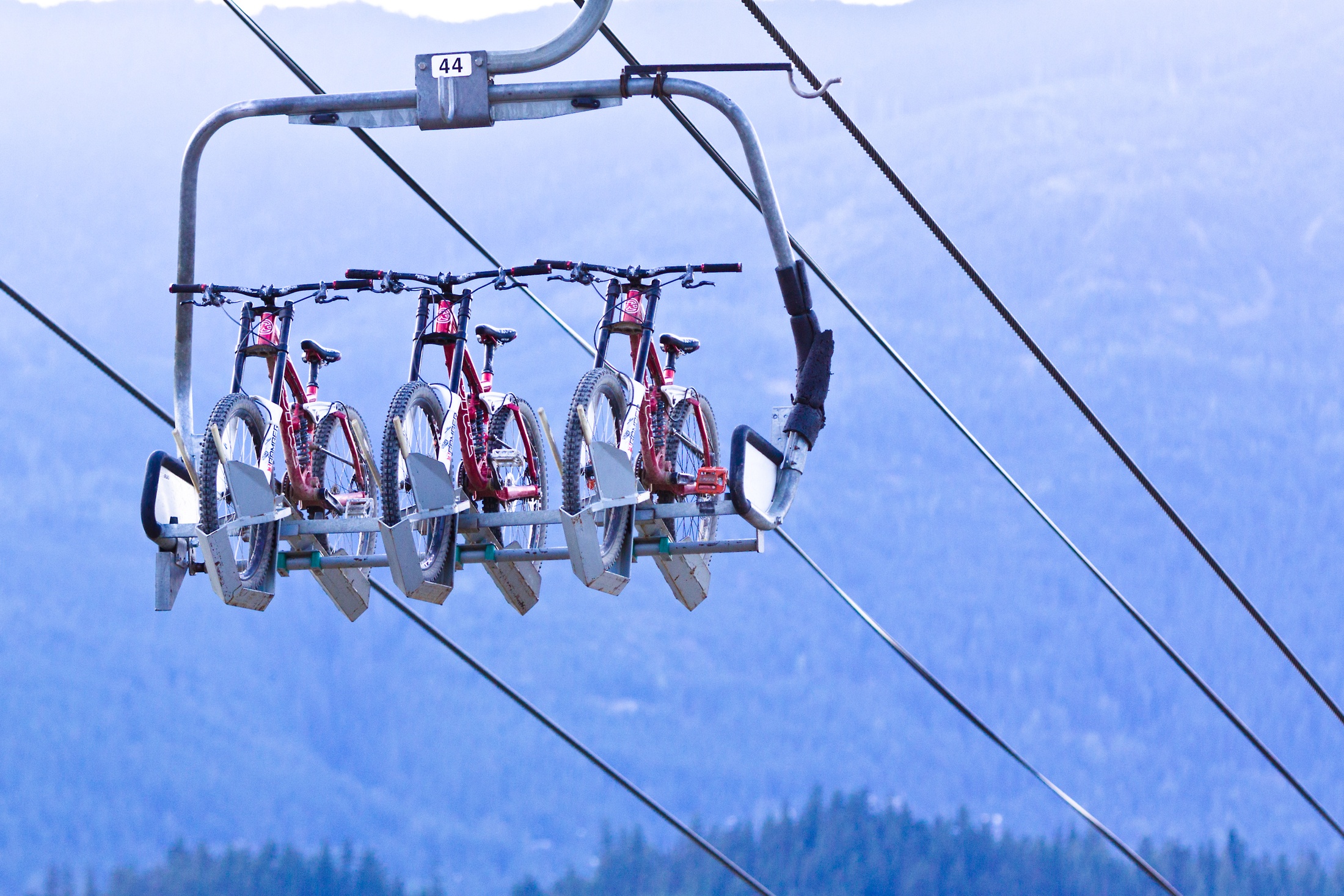 Rental Bikes Heading Up For A Few Evening Laps