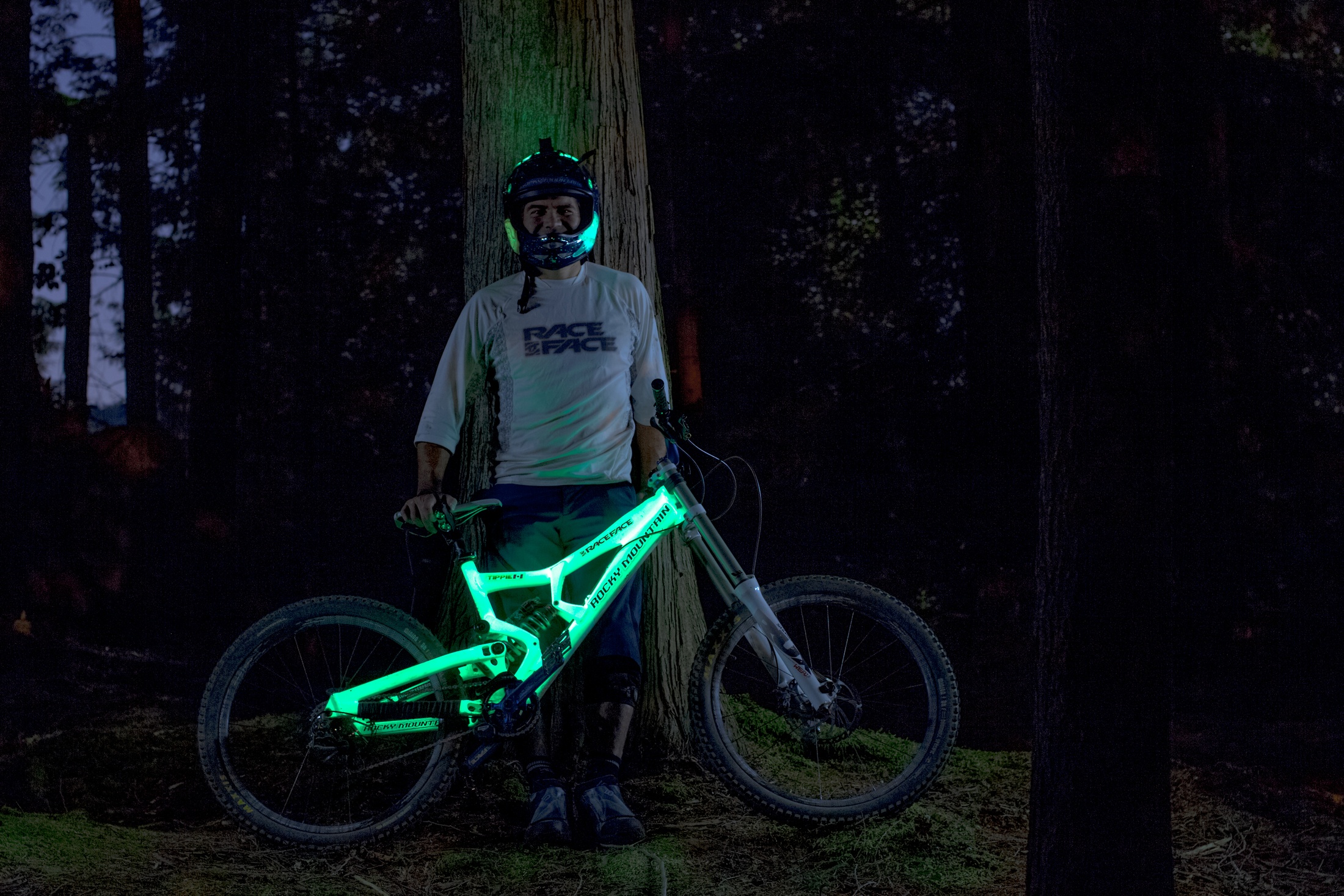 Brett Tippie & his Glow-In-The-Dark Rocky Mountain