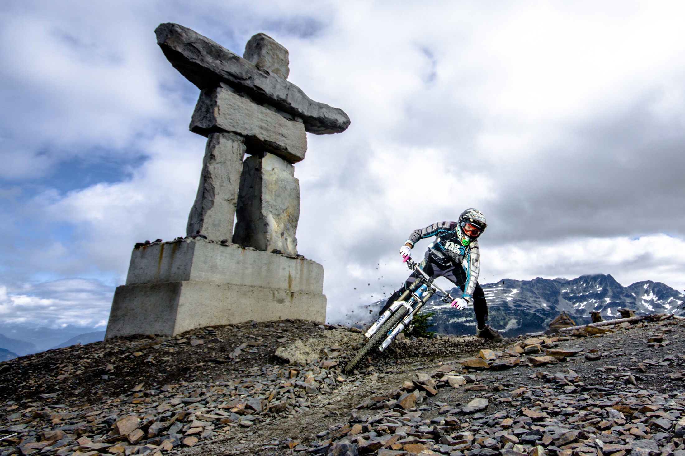 Mark Bunyan Drifting by the Whistler Mountain Inukshuk