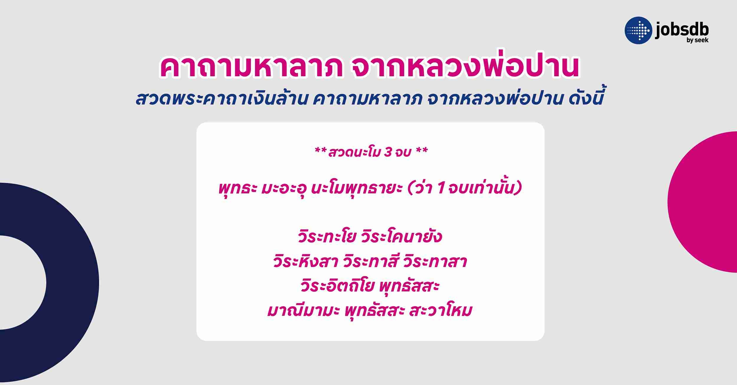 คาถามหาลาภ จากหลวงพ่อปาน