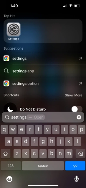 iPhone Settings Apps
