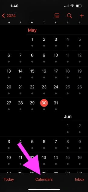 iPhone Calendar - Click 