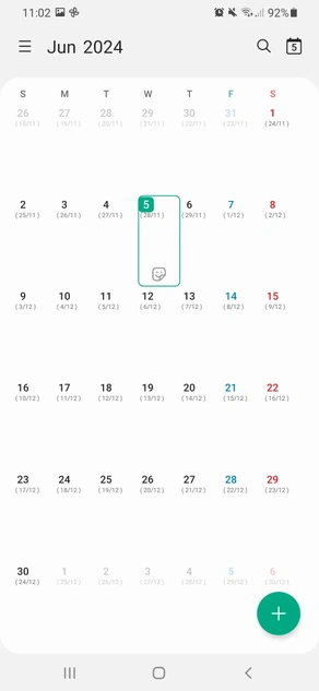 Locate and Open Samsung Calendar App