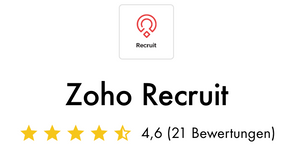 Logo Zoho Recruit mit Bewertung in Sternen