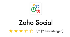 Logo Zoho Social mit Bewertung in Sternen