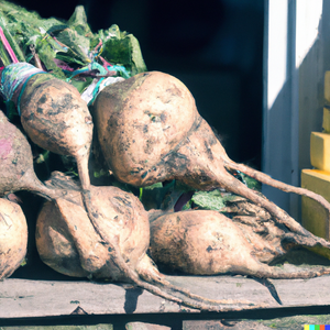 Rutabagas outside at a farm stand