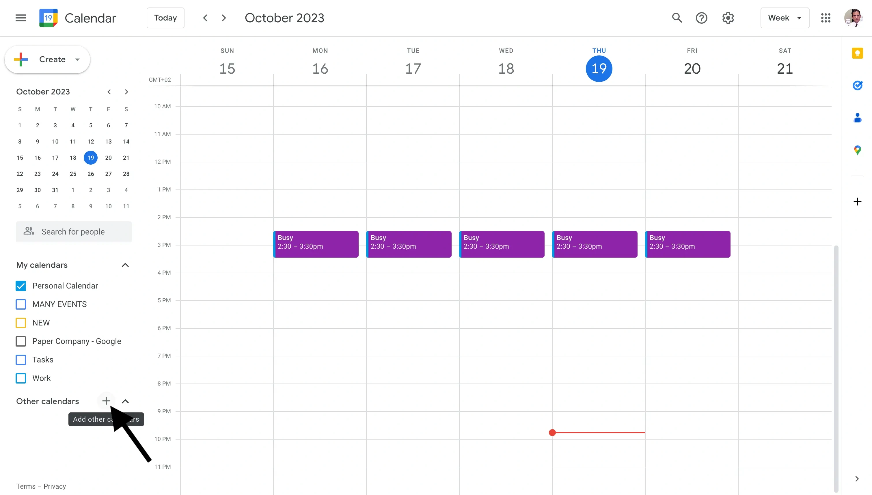 Google Calendar - Plus Icon