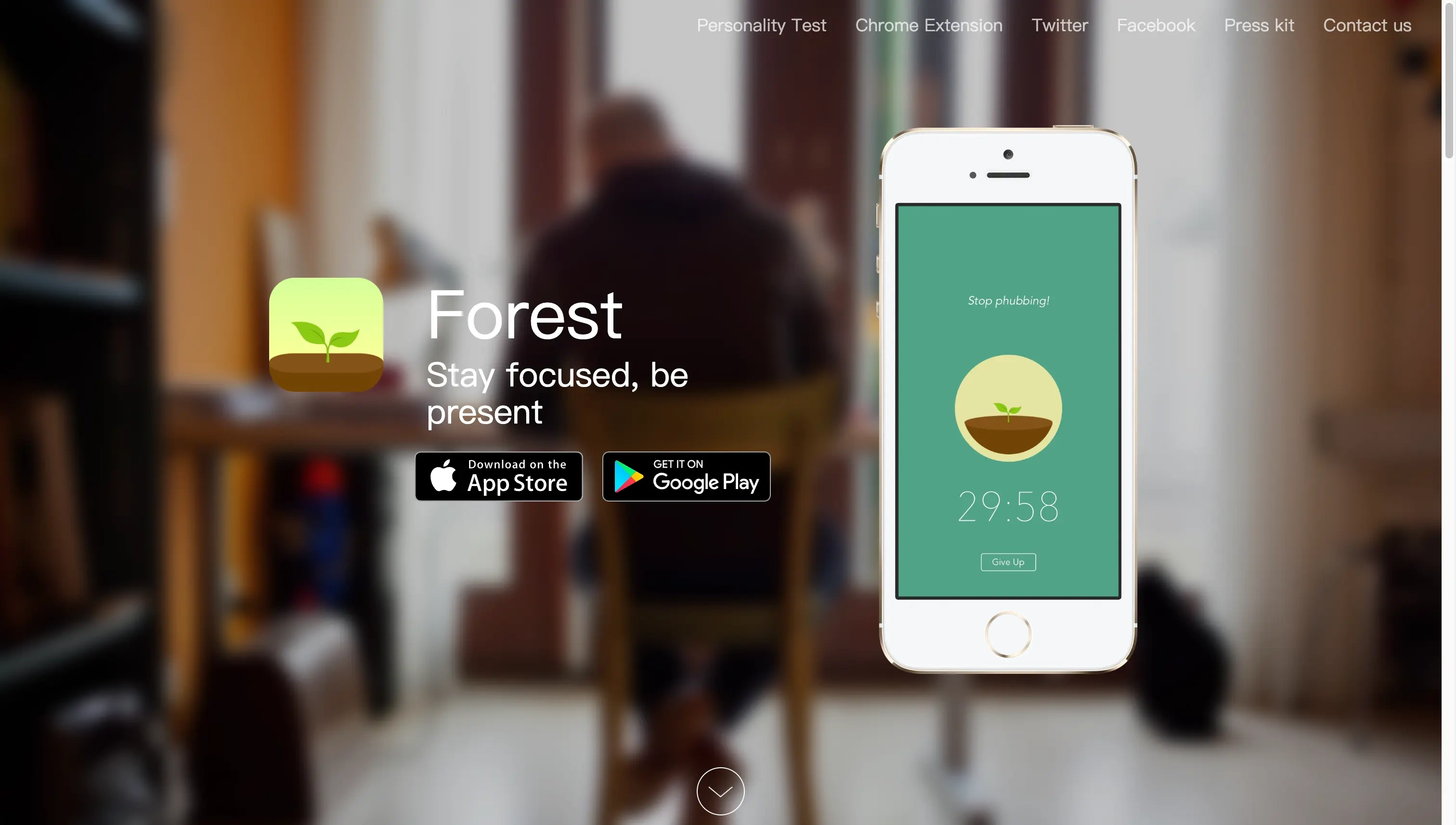 Forest App Landing Page