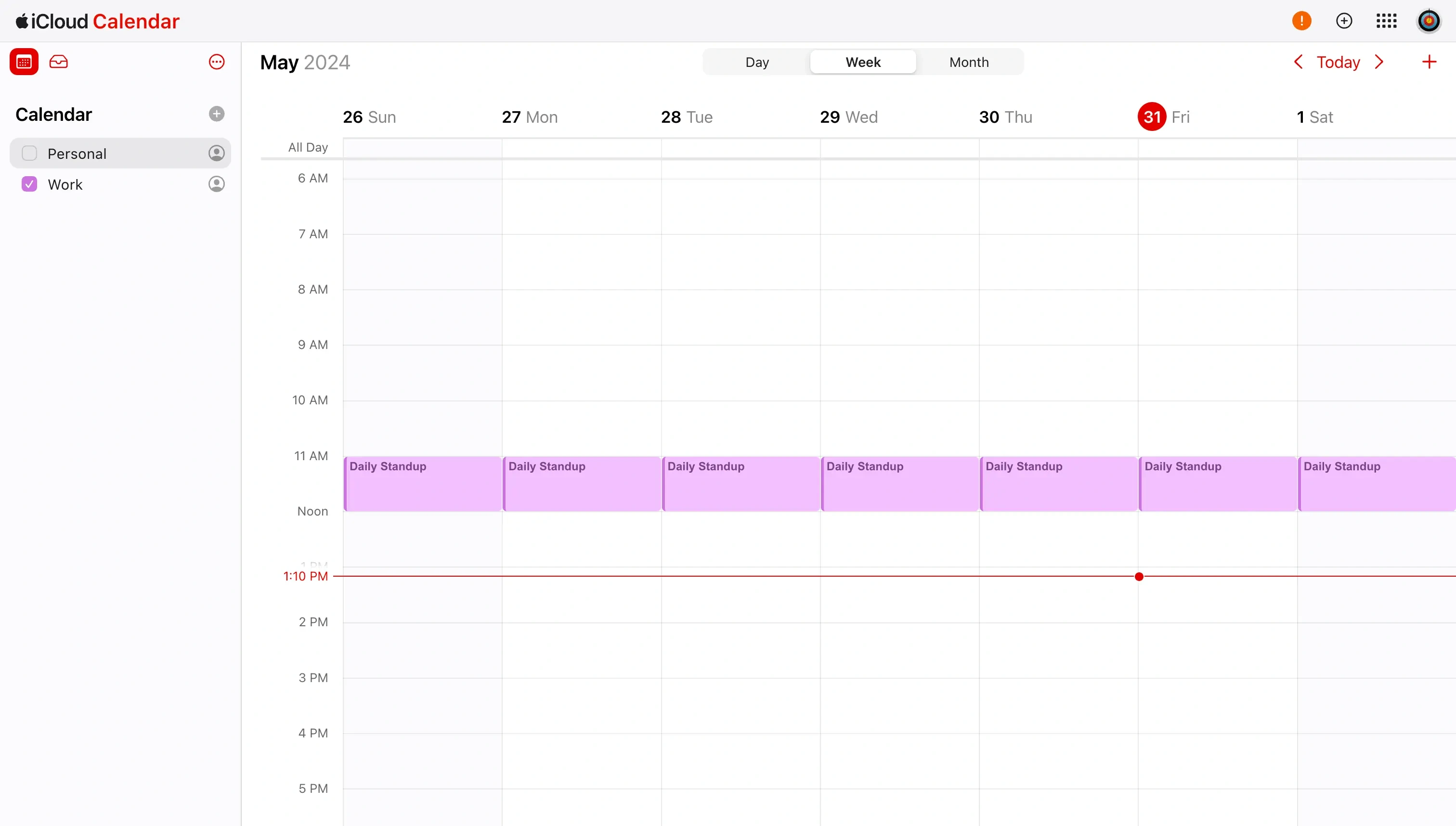 Apple Calendar Web App
