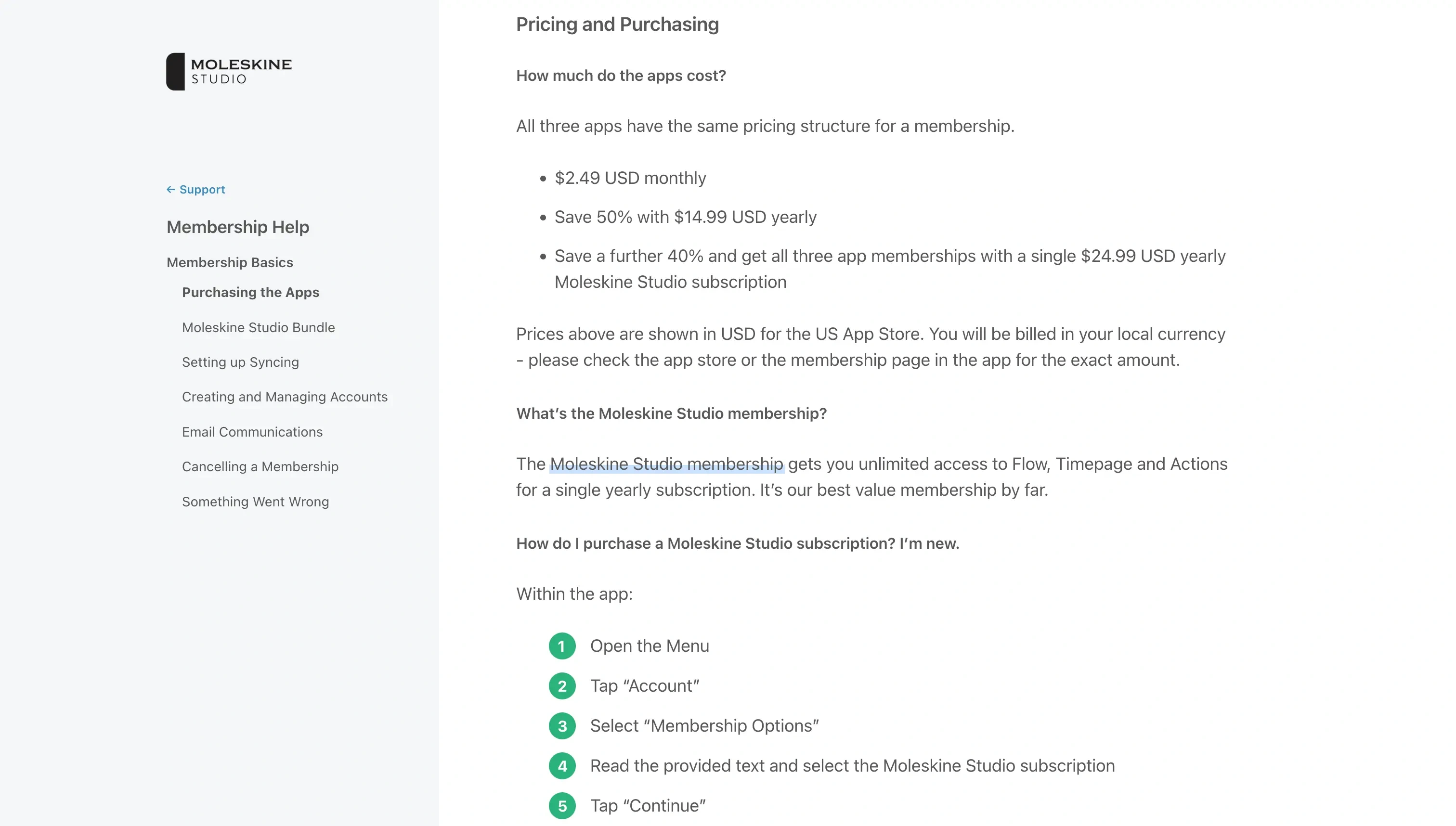 The Timepage pricing page