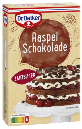 Picture - Dr. Oetker Raspelschokolade Zartbitter (in der Pkg. Brownies enthalten)