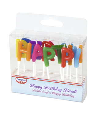 Picture - Petites bougies Happy Birthday de Dr. Oetker