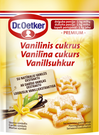 Picture - Dr. Oetker vanilīna cukurs (vai 1/2 tējkarotes vaniļas aromāta)