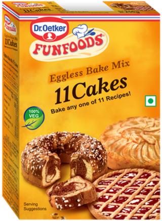 Picture - Dr. Oetker FunFoods Eggless Bake Mix 11 Cakes