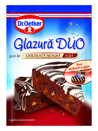 Picture - Glazură ciocolată neagră/albă Dr. Oetker