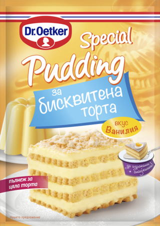 Picture - Специален пудинг за бисквитена торта ванилия (половин опаковка)