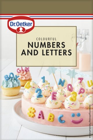 Picture - Dr. Oetker Colourful Numbers & Letters -koristekuvioita