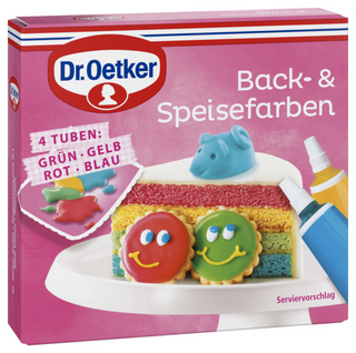 Picture - Dr. Oetker Back- & Speisefarben blau und rot
